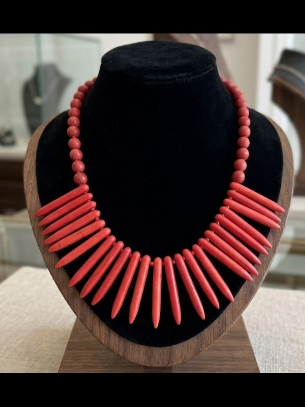Howlite Bib Statement Necklace - SouthWest Boho Natural Stone Ocean Garden Lux